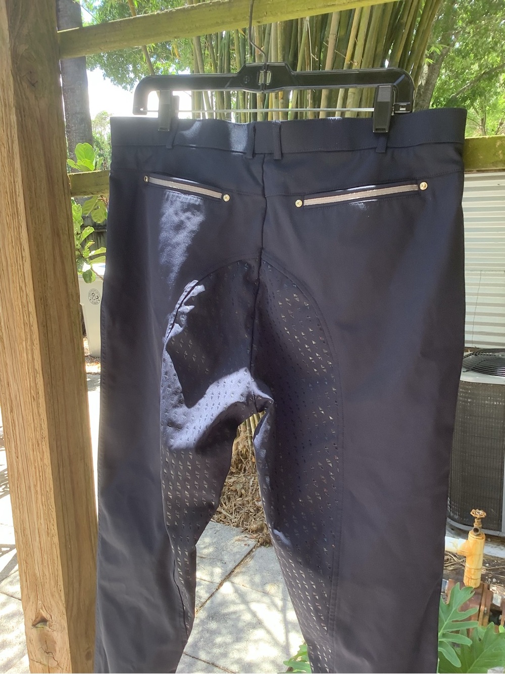 Equiline 34 Women's Navy Riding Breeches with Full Seat - Picture 2 of 10